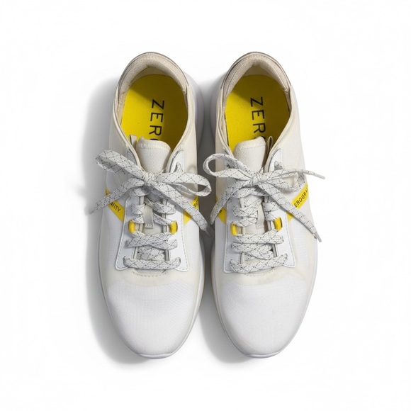 Cole Haan White Sneakers with Gray and Yellow Highlights - Picture 2 of 6